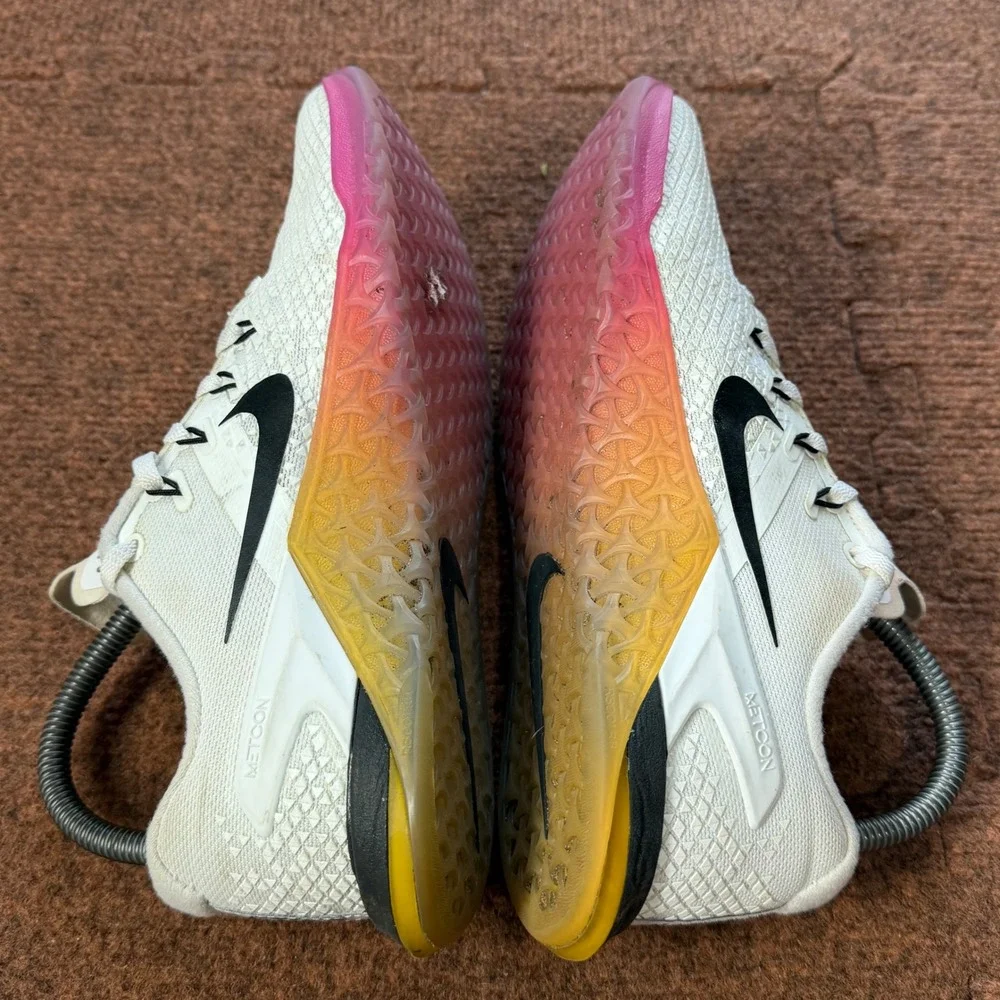 Nike Metcon 4 Womens Training Shoes White Pink Orange Sunset CD3128-107 Size 7.5
